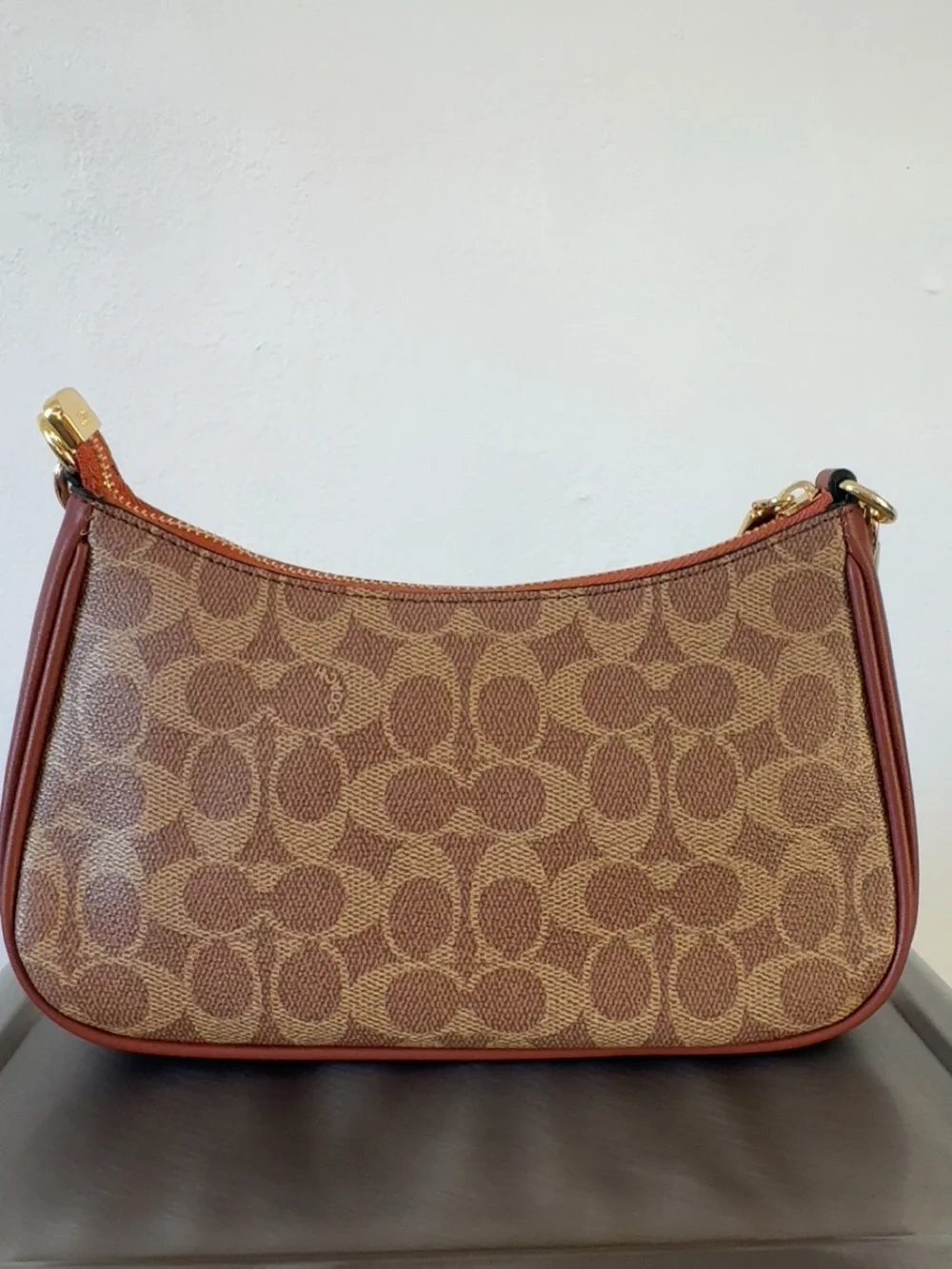 🤎COACH Teri Shoulder Bag In Signature Canvas Brown ( Same Day Shipping)🤎 - Picture 11 of 13